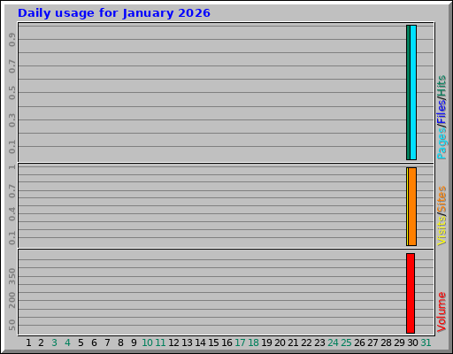 Daily usage for January 2026
