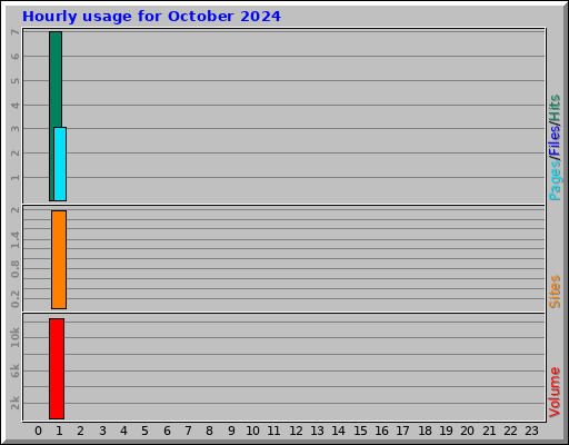 Hourly usage for October 2024